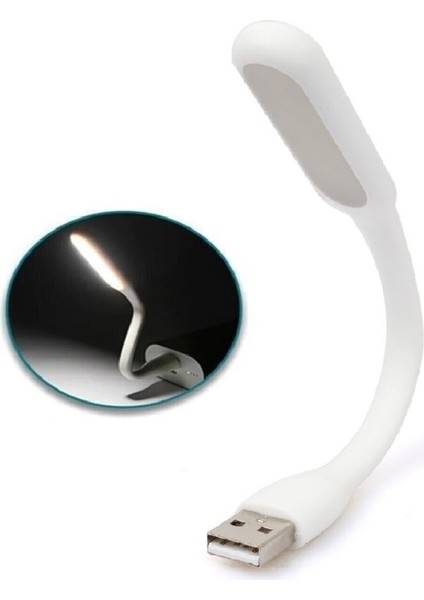 USB LED Lamba Beyaz Renk Işık Portatif Taşınabilir Gece Lambası Masa Aydınlatma Kamp Pc