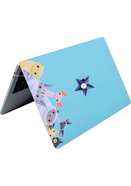Macbook Air Kılıf Laptop Koruyucu Kaplama Sticker A2179 ile Uyumlu Animal03 modelleri