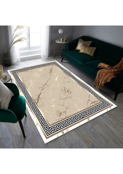 Modern Dijital Baskı Dört Mevsim Yıkanabilir Kaymaz Taban Salon Halısı Mutfak Halısı Yolluk