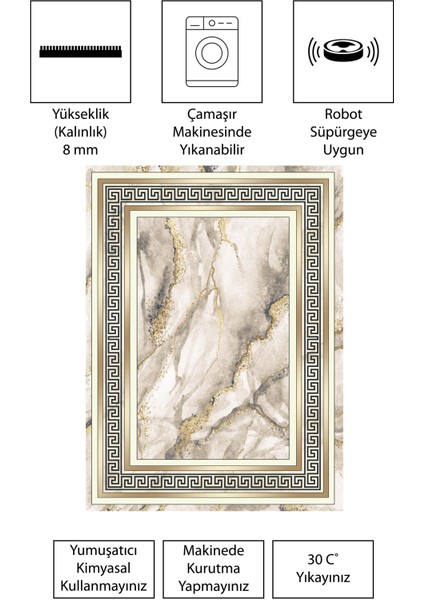 Modern Dijital Baskı Dört Mevsim Yıkanabilir Kaymaz Taban Salon Halısı Mutfak Halısı Yolluk