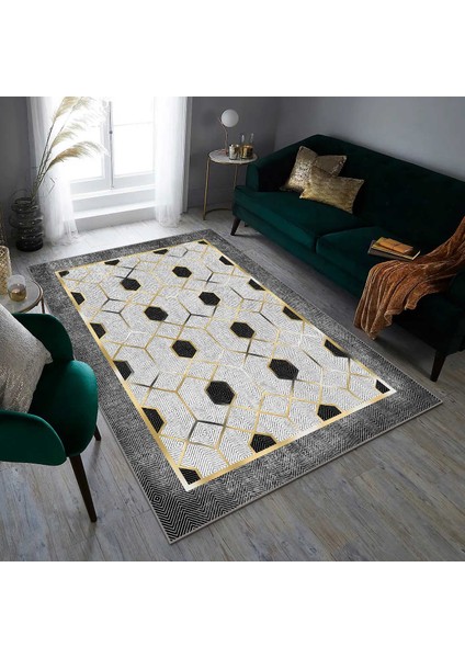 Modern Dijital Baskı Dört Mevsim Yıkanabilir Kaymaz Taban Salon Halısı Mutfak Halısı Yolluk