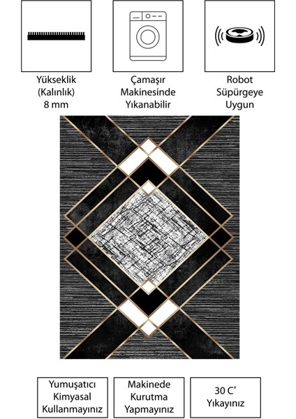 Modern Dijital Baskı Dört Mevsim Yıkanabilir Kaymaz Taban Salon Halısı Mutfak Halısı Yolluk