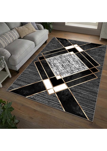 Modern Dijital Baskı Dört Mevsim Yıkanabilir Kaymaz Taban Salon Halısı Mutfak Halısı Yolluk