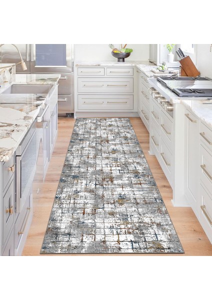 Modern Dijital Baskı Dört Mevsim Yıkanabilir Kaymaz Taban Salon Halısı Mutfak Halısı Yolluk fırsatları