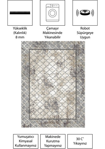 Modern Dijital Baskı Dört Mevsim Yıkanabilir Kaymaz Taban Salon Halısı Mutfak Halısı Yolluk