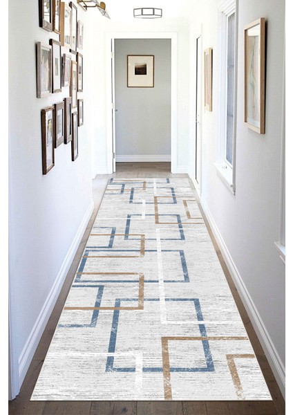 Modern Dijital Baskı Dört Mevsim Yıkanabilir Kaymaz Taban Salon Halısı Mutfak Halısı Yolluk