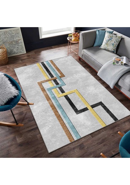Modern Dijital Baskı Dört Mevsim Yıkanabilir Kaymaz Taban Salon Halısı Mutfak Halısı Yolluk