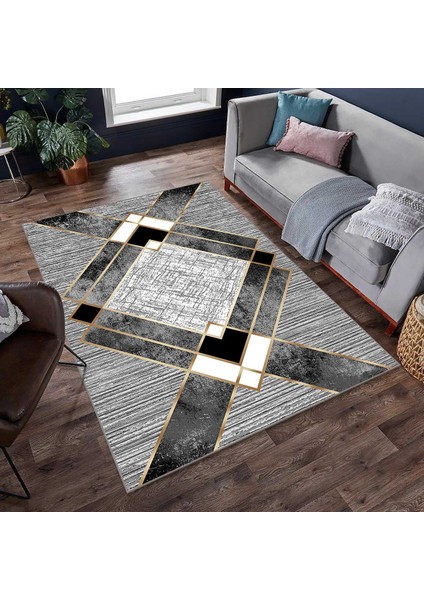 Modern Dijital Baskı Dört Mevsim Yıkanabilir Kaymaz Taban Salon Halısı Mutfak Halısı Yolluk