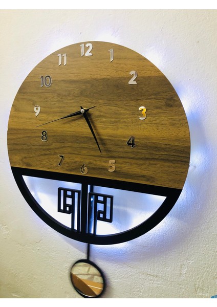 Dmr Ahşap Duvar Saati, Ahşap Duvar Saati, Duvar Saati, Sessiz Duvar Saati, Wooden Wall Clock