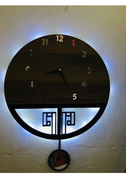 Dmr Ahşap Duvar Saati, Ahşap Duvar Saati, Duvar Saati, Sessiz Duvar Saati, Wooden Wall Clock