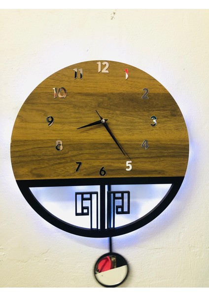 Dmr Ahşap Duvar Saati, Ahşap Duvar Saati, Duvar Saati, Sessiz Duvar Saati, Wooden Wall Clock