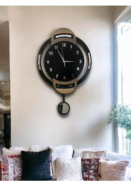 STE Desing Duvar Dekorasyon Saati,duvar Saati, Ahşap Saat, Sarkaçlı Saati Ahşap Sarkaçlı Duvar Saati,wall Clock