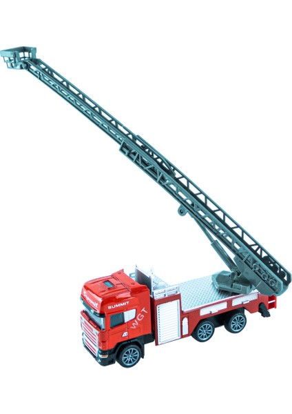 Oyuncak Itfaiye Kurtarma Kamyonu Metal Mini Çek Bırak 12 cm