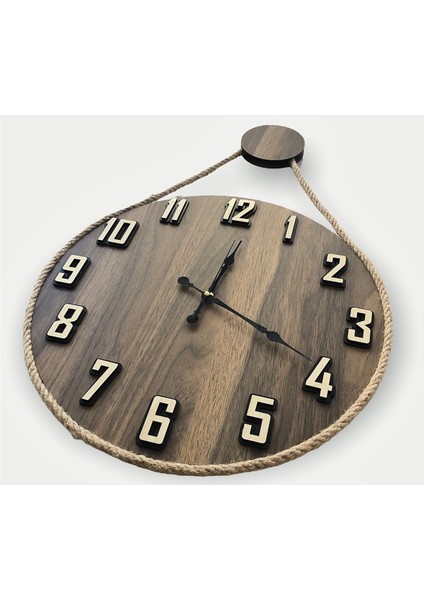 STE Desing Halatlı Dekoratif Ahşap,saat, Duvar Saat,duvar Saati,ahşap Saat,saat,wall Clock