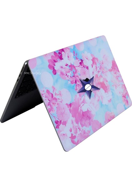 Macbook Air M1 Kılıf Laptop Kaplama Sticker Koruyucu A2337 ile Uyumlu Flower03