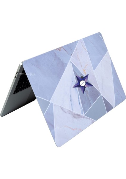 Macbook Air M1 Kılıf Kaplama Sticker Laptop Koruyucu A2337 ile Uyumlu Marble14