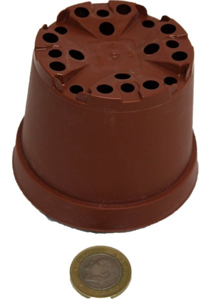 8,5cm Kahverengi Üretim Saksısı, 50 Adet, Kaktüs ve Sukulent Saksısı fırsatları