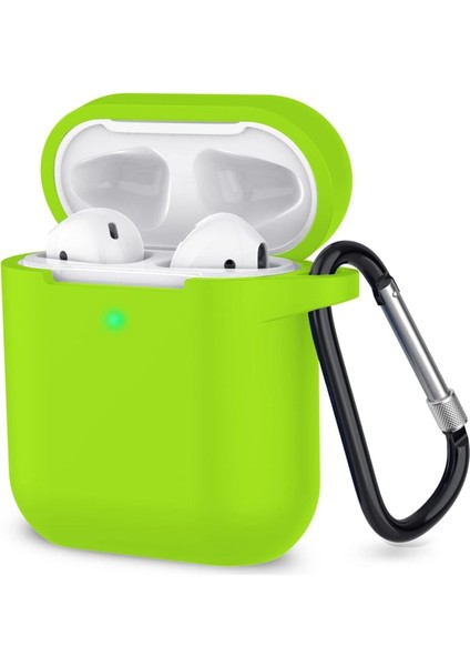 Airpods Silikon Kılıf Yumuşak 360 1 ve 2 Nesil Fıstık Yeşil