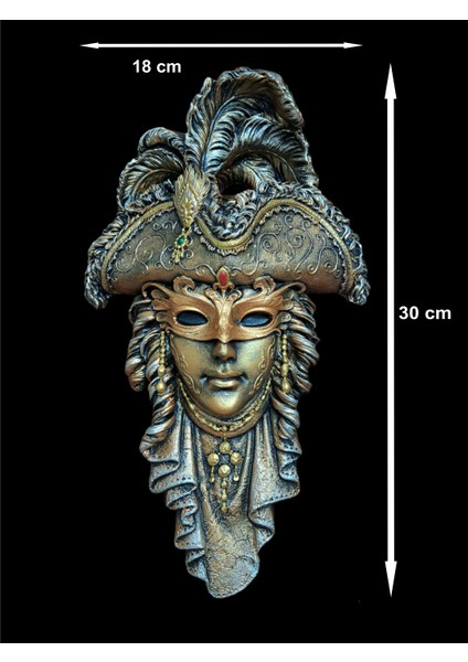 Korsan Maskeli Duvar Mask Kahve-Bronz