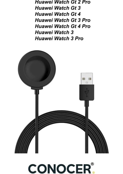 Huawei Watch Gt3/ Gt 4/ Gt3 Pro/ Watch 3/ Watch 3 Pro/ Watch 4/Watch 4 Pro Yüksek Kalite Şarj Cihazı