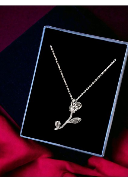 Alâ Silver Jewellery Gül Işlemeli Özel Tasarım 925 Ayar Gümüş Kolye fiyatları