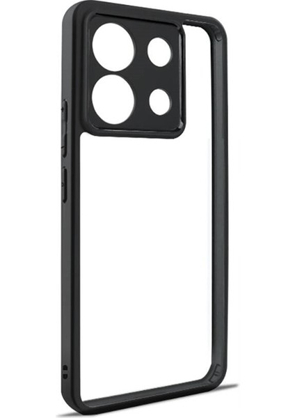 Xiaomi Poco X6 Kılıf Roll Arkası Şeffaf Mika Kartlıklı