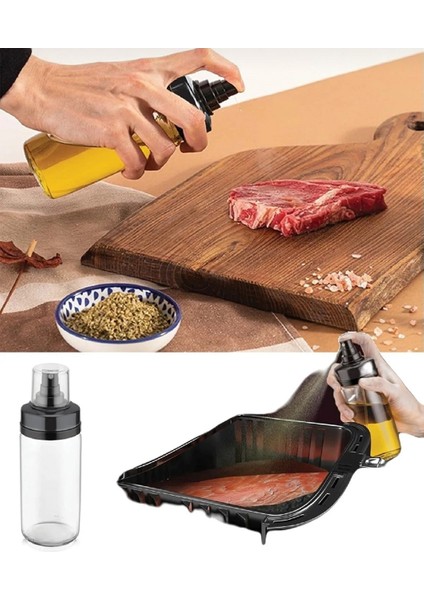 Cam Şişe Sprey Yağdanlık Sirkelik - Sprey Yağlık 250 ml - Airfryer Pişirme Öncesi Sprey Yağlık. fiyatları