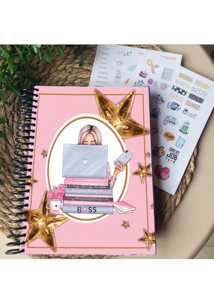 Zamansız Hayat Planlayıcı Tarihsiz Planlayıcı 2 Sayfa Sticker