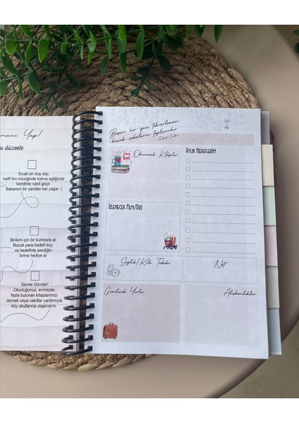 Zamansız Hayat Planlayıcı Tarihsiz Planlayıcı 2 Sayfa Sticker modelleri