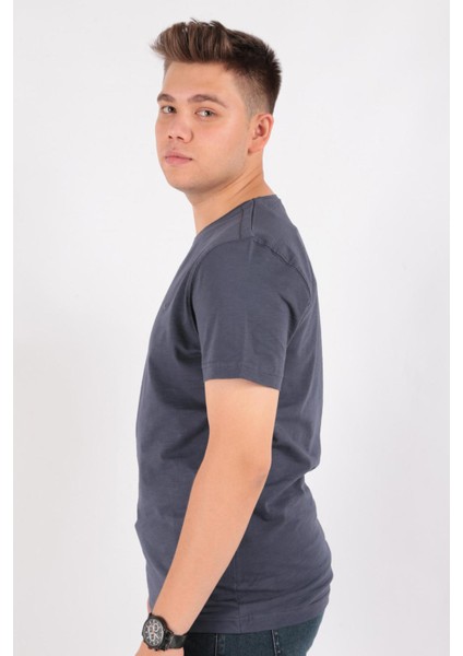 4602 Erkek Bisiklet Yaka Flamlı T-Shirt fiyatları