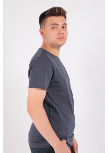 4602 Erkek Bisiklet Yaka Flamlı T-Shirt modelleri