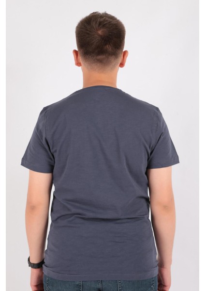 4602 Erkek Bisiklet Yaka Flamlı T-Shirt fırsatları