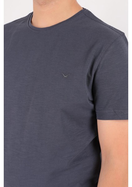 4602 Erkek Bisiklet Yaka Flamlı T-Shirt indirimleri