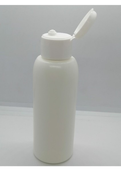 100 ml Beyaz Mat Plastik Şişe Filiptop Kapak Boş Şişe Açmalı Kapak Şişe Beyaz Şişe 50 Adet