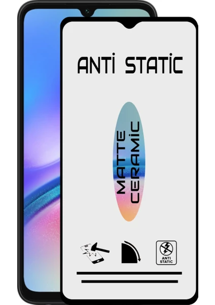 Case World Caseworld Samsung Galaxy A05S Tam Kaplayan Anti Statik Kırılmayan Mat Seramik Nano Esnek Ekran Koruyucu Cam