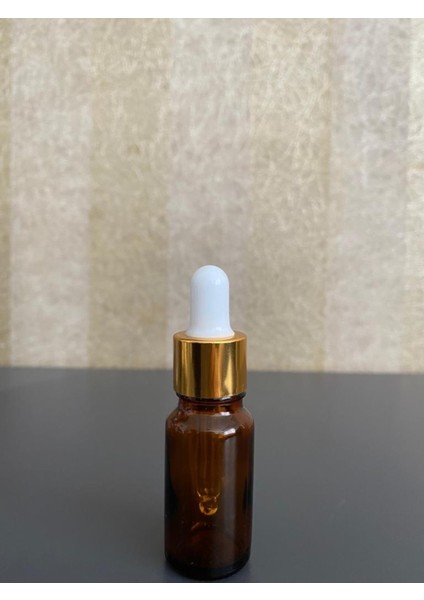 10 ml Amber Cam Şişe Cam Damlalıklı Sarı Kapak Beyaz Emzik 100 Adet