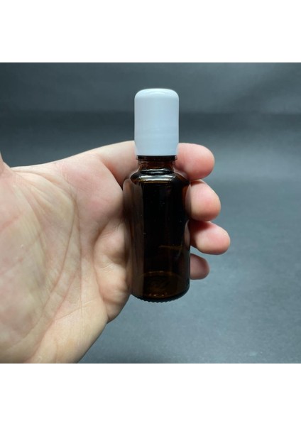 30 cc Amber Cam Roll-On Şişesi -30 ml Çelik Bilyeli Şişe - Cam Roll On Şişe - Cam Şişe (72 Adet)