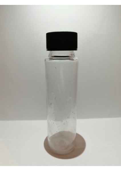 60 ml Şeffaf Plastik Şişe + Siyah Düz Kapak Boş Şişe Medikal Şişe 100 Adet
