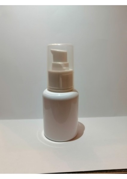 60 ml Mat Beyaz Plastik Şişe + Serum Pompalı Boş Şişe Medikal Şişe 100 Adet