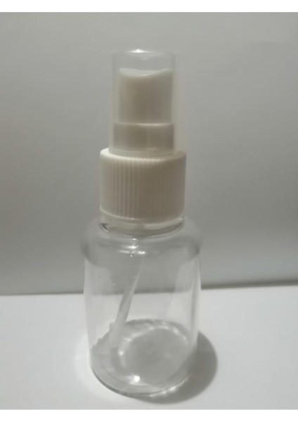 60 ml Şeffaf Plastik Şişe + Sprey Başlık Dezenfektan Şişesi Medikal Şişe Boş Şişe 50 Adet