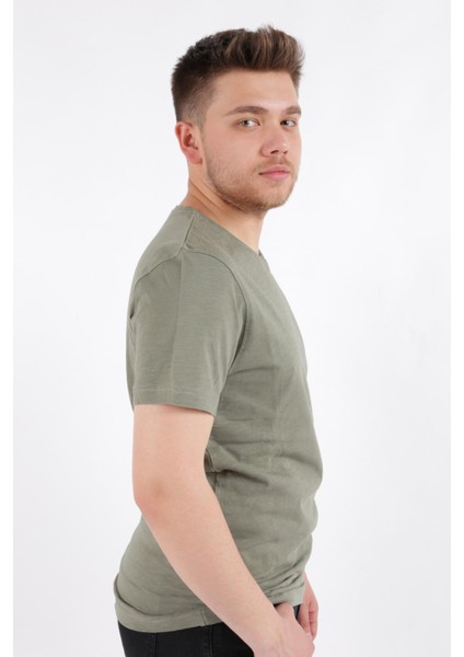 4601 Erkek V Flamlı T-Shirt modelleri