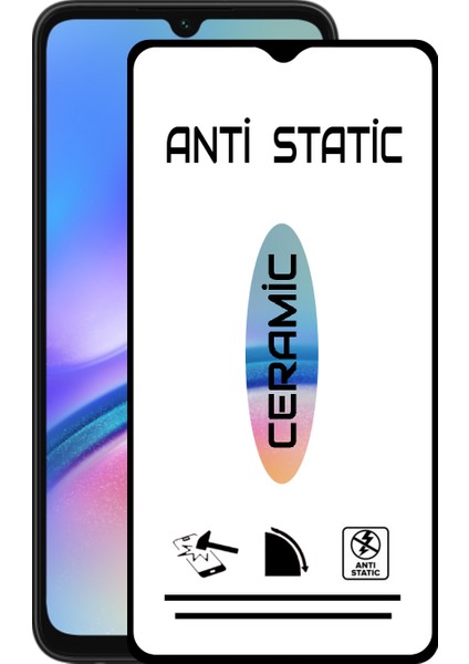 Caseworld Samsung Galaxy A05S Tam Kaplayan Anti Statik Kırılmayan Seramik Nano Esnek Ekran Koruyucu Cam