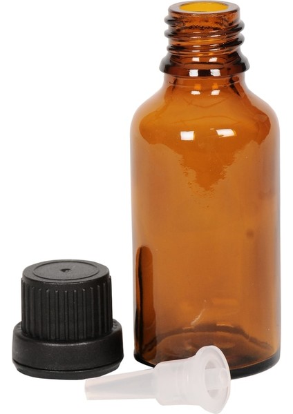 El Attar 20 Adet 10 ml Medikal Kahverengi Kehribar(Amber) Cam Şişe ( İçten Damlalıklı 10 cc )