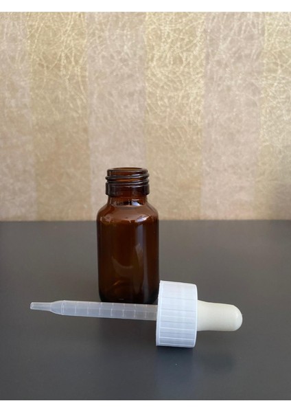 30 cc Amber Cam Şişe Plastik Damlalıklı 24 Adet