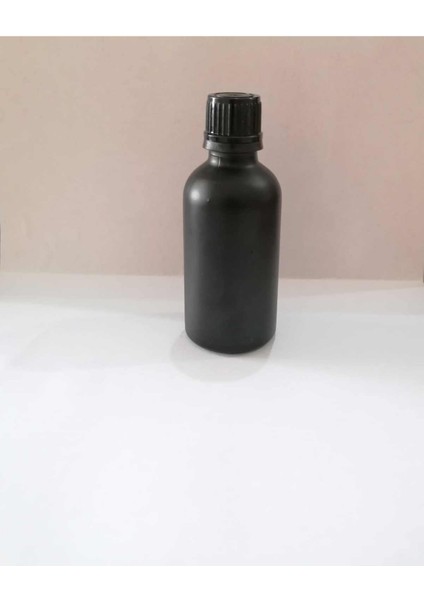 50 cc Siyah Şişe Damalalıklı Şişe Tıpalı Kapak 1 Adet Yağ Şişesi