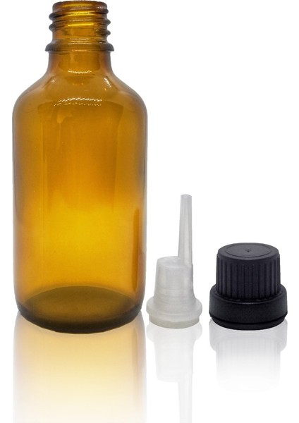 50 cc İçten Damlalıklı Amber Şişe - 30 Adet