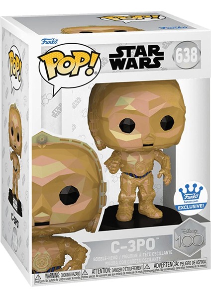 Pop! Star Wars C-3p0 (Facet) #638 Disney 100TH Funko Shop Exclusive Figür