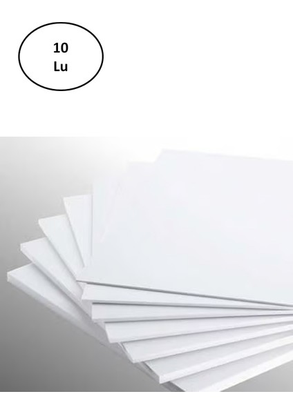 50 x 70 cm Maket Kartonu Beyaz 3 mm 10'lu Paket