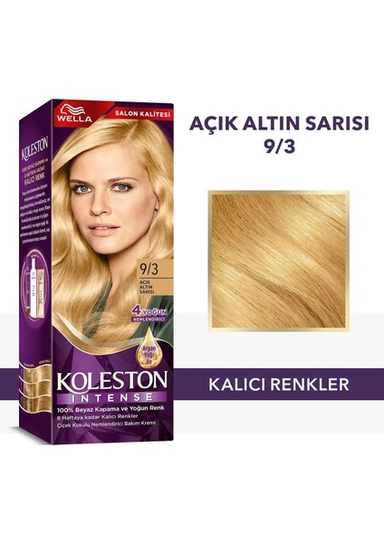 Toptanbulurum Koleston Intense Saç Boyası 9/3 Açık Altın Sarısı - Salon Kalitesi