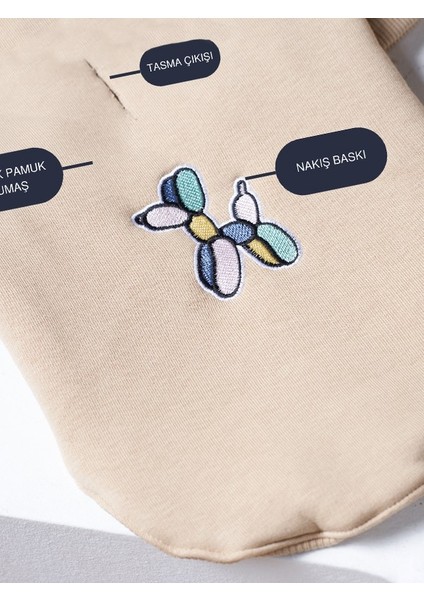 Nakış baskılı küçük ırk köpek sweatshirt, Balloon köpek kıyafeti